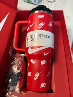 Stanley tumbler  Nike Red Tumbler Set with White Logo